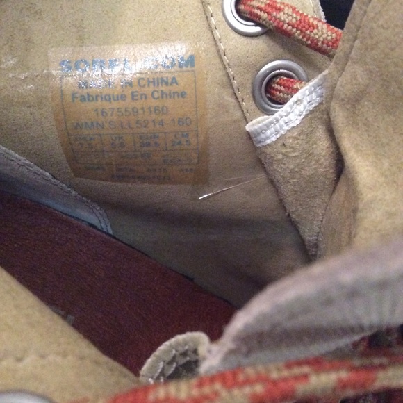 🆕 SOREL tan leather toe waterproof wedge boots - Picture 7 of 7